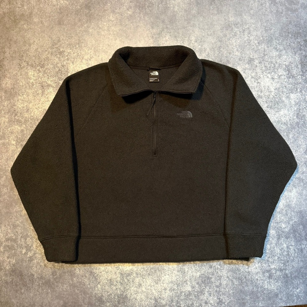 The North Face‎ City Standard Micro Fleece Womens Black 1/4 Zip Pullover XL